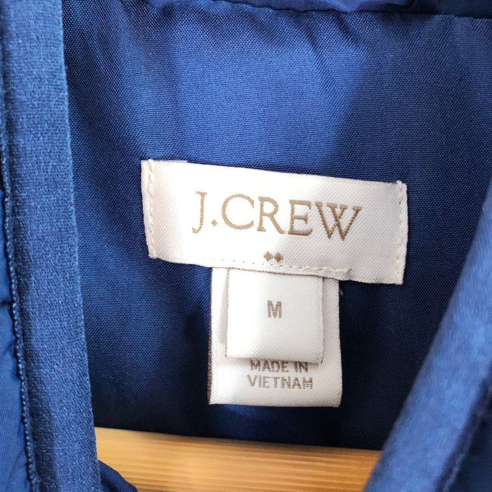 J. CREW Blue Quilted Full-Zip Puffer Vest G7520 Size M - Picture 11 of 12